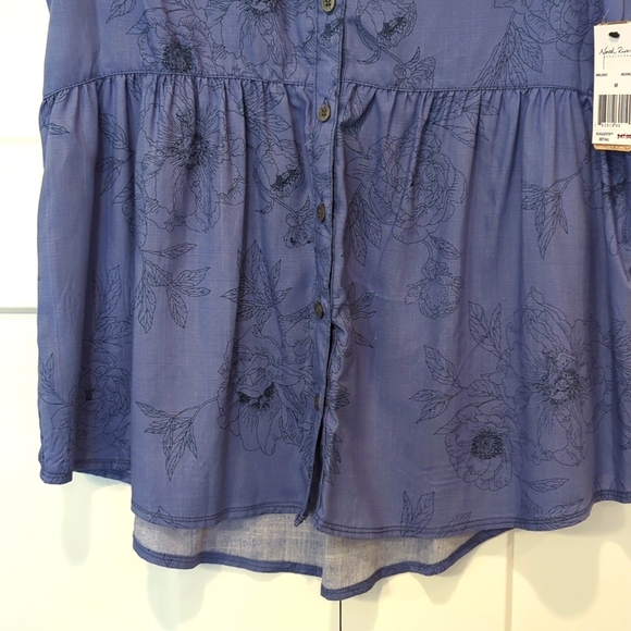 North River Blue Sleeveless Top M nwt - Picture 3 of 10